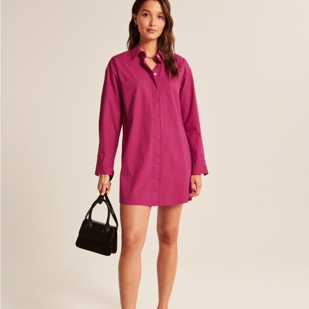 Abercrombie Relaxed Poplin Shirt - S